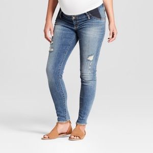 Ingrid and Isabel Distressed Maternity Jeans
